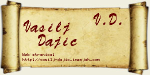 Vasilj Dajić vizit kartica